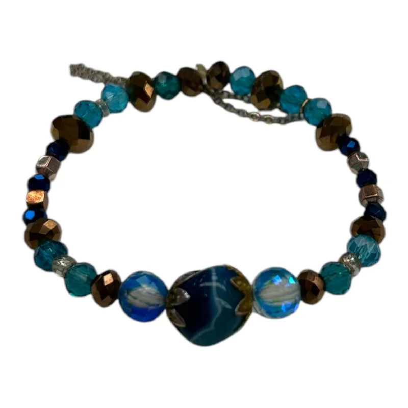 Bali tile bracelets-Bracelet Beaded By Clothes Mentor In Blue