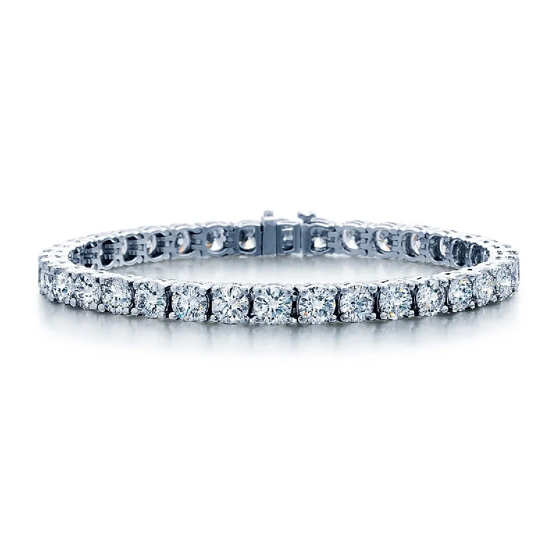 Sapphire bracelets-Sabel Collection 14K White Gold Round Diamond Tennis Bracelet