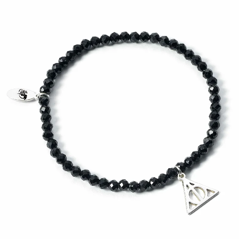 Alloy metal bracelets-Harry Potter Semi Precious Stone Deathly Hallows Charm Bracelet HPCR0529