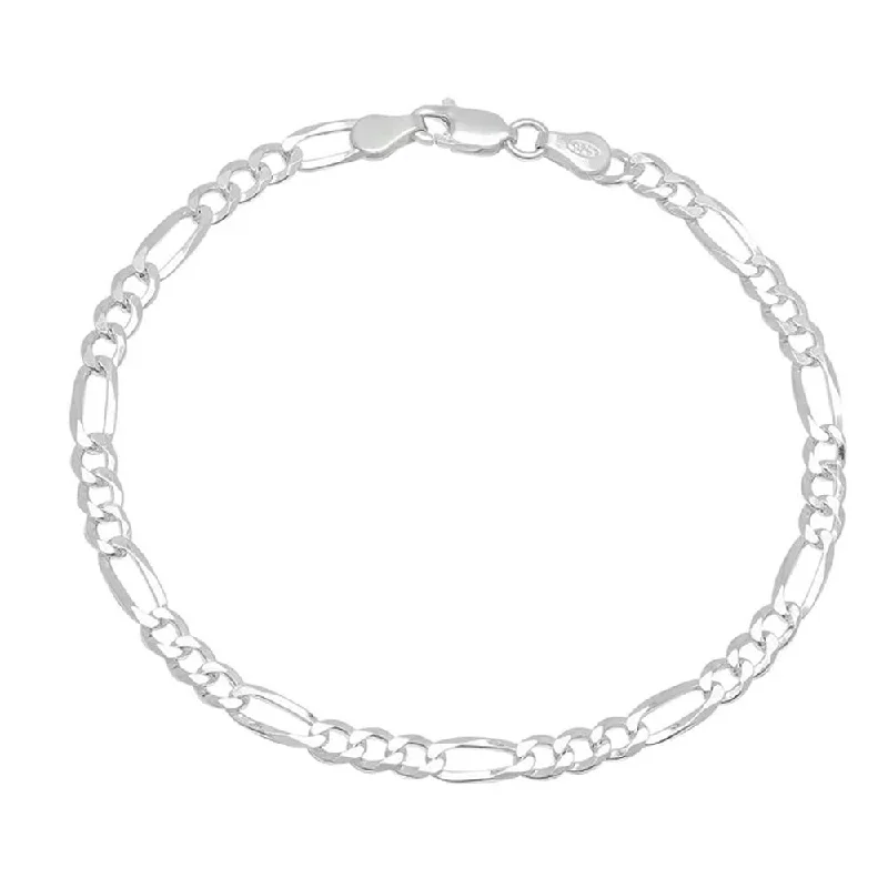 Sapphire bead bracelets-5mm Figaro Chain Bracelet For Men | 925 Silver Chain Made in Italy