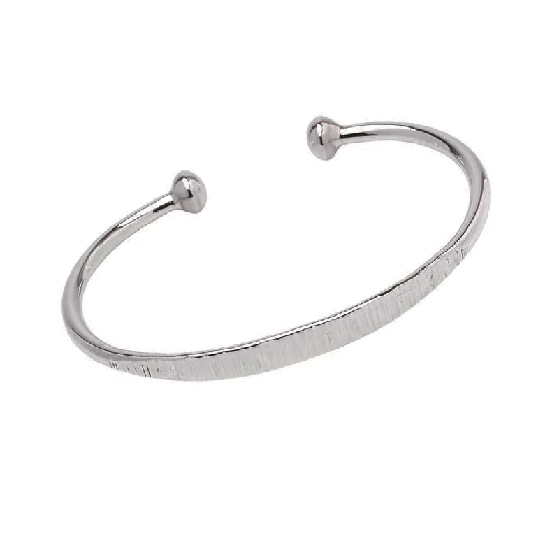 Tight clasp bangles-Women's Crushed Hammered 925 Sterling Silver Bangle | Unique Statement Torque Bracelet – Gift for Her