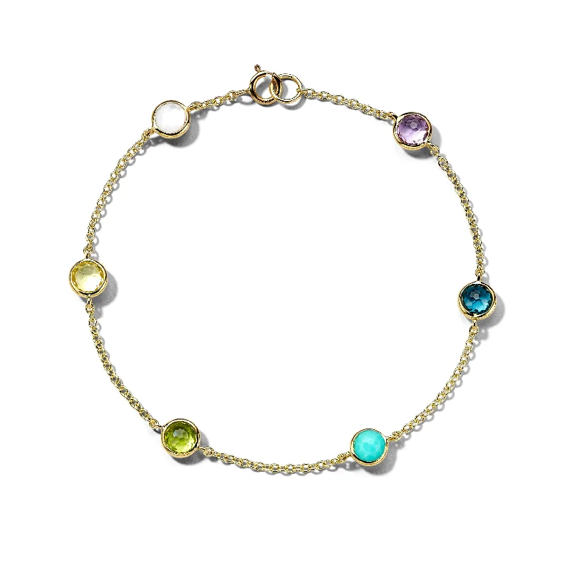 Hawk motif bangles-IPPOLITA Lollipop 6 Stone Station Bracelet in Rainbow