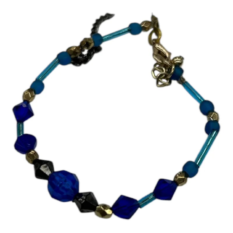 Thin wing bangles-Bracelet Beaded By Clothes Mentor In Blue