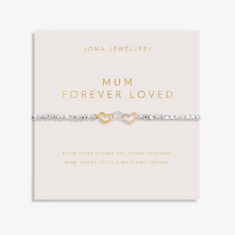 Alloy metal bracelets-Forever Yours Mum Forever Loved Silver Bracelet 8280