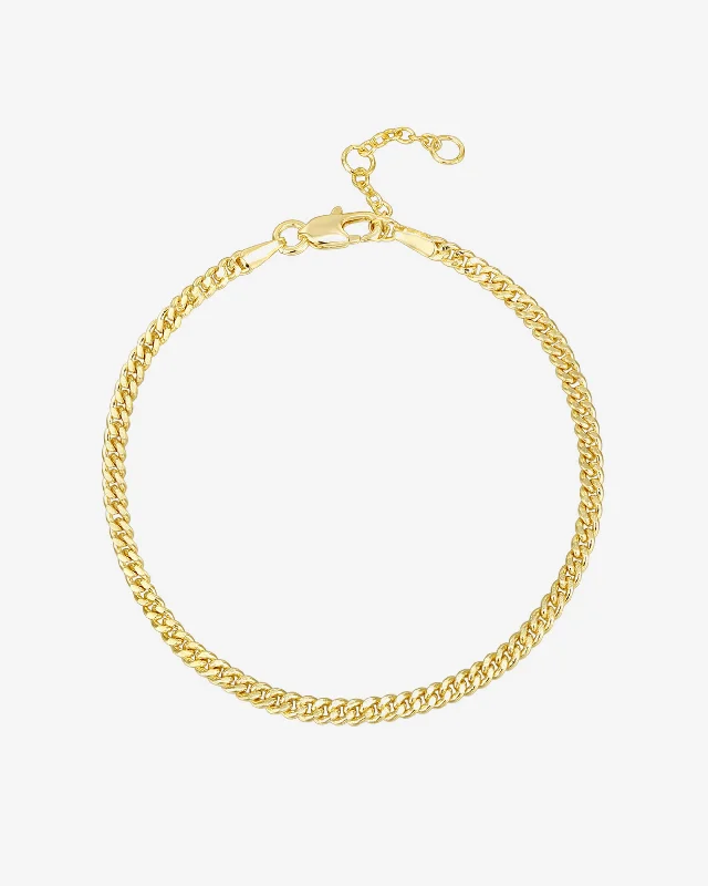 Yarn tassel bangles-Vermeil Curb Chain Bracelet