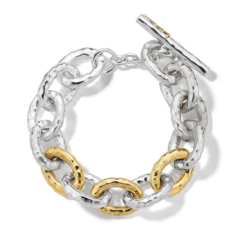 Patina bronze bangles-IPPOLITA Chimera Sterling Silver and 18K Yellow Gold Bastille Chain Link Bracelet