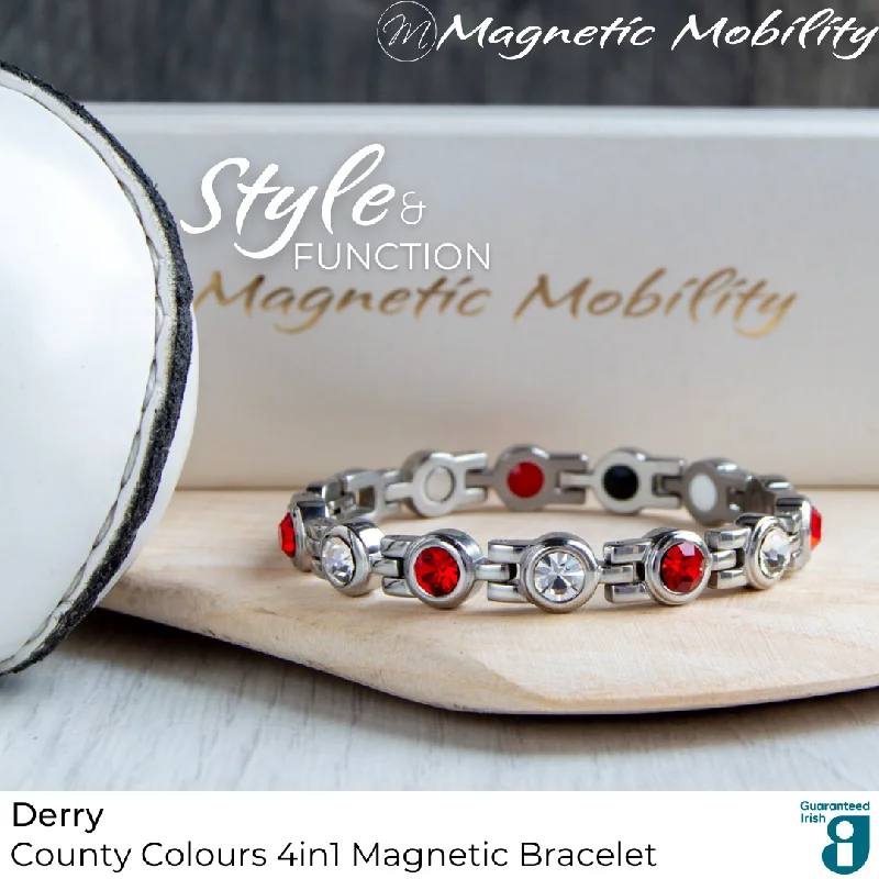 Multi-bead bangles-Derry GAA County Colours Magnetic Bracelet