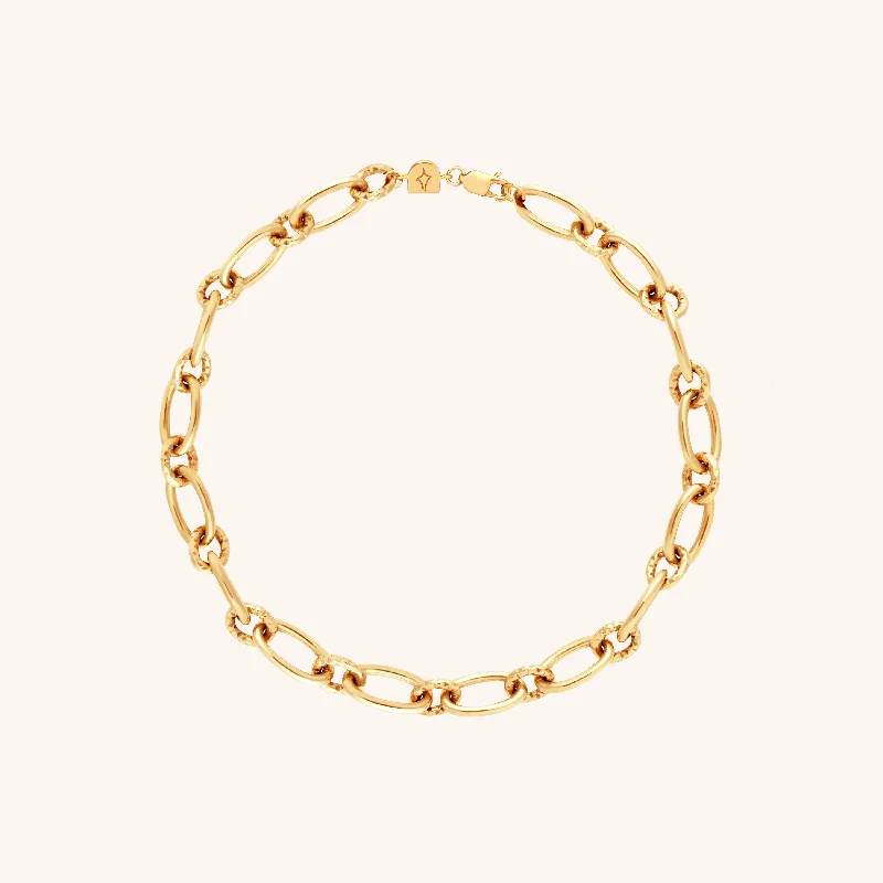 Braided cord bracelets-Bold Link Chain Bracelet in Gold