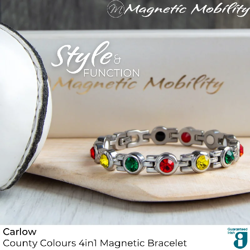 Zodiac theme bracelets-Carlow GAA County Colours Magnetic Bracelet